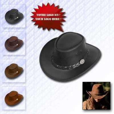 Chapeau cowboy luxe en cuir