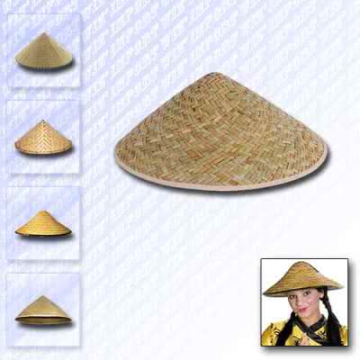 Chapeau chinois traditionnel en paille