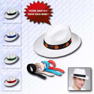 Chapeau panama traditionnel paille blanche