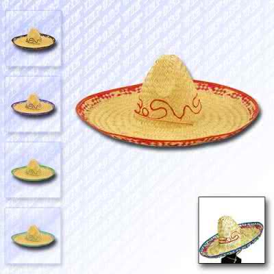 Chapeau mexicain en paille